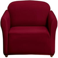 Milan Furniture Slipcover монтиран защитник на дивана покритие Jacquard Soft Stretch Non Slip Fabric, Loveseat, Burgundy