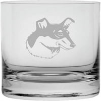 Гладко тематично оформено куче 11oz кристални скали уиски стъкло