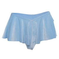 Wendunide поли за жени модни жени чисто цвят свободна къса пола небрежна подгъва къса пола панталони синьо