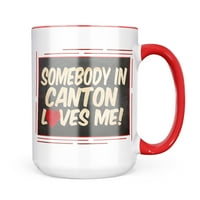 NEONBLOND някой в ​​Кантон ме обича, подарък за халба в Охайо за любители на чай за кафе