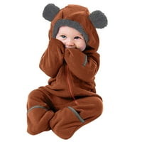 Дрехче дрехи с качулка с качулка ромпер бебешка мечка момче уши за крак с кокомено момиче момичета палто и яке