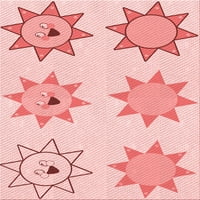 Ahgly Company вътрешен правоъгълник с шарени светли червени розови килими, 8 '12'
