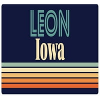 Leon Iowa Vinyl Decal Sticker Retro дизайн