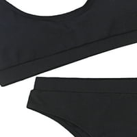 Luiryar Women Juniors Scoop Neck Bikini Crop Top High Cut Swimsuit спорт