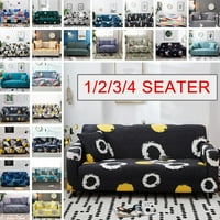 Покритие на дивана на местния диван - цветове еластична флорална любовна седалка Lounge Recliner Faschair Couch Settee Slipcover Protector