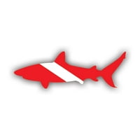 Стикер за флаг на акула Scuba Decal - самозалепващ винил - устойчив на атмосферни влияния - направен в САЩ - Dive Diver Down Flags
