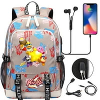 Bzdaisy Multi-Pocket Kirby Backpack с USB зареждане и защита на лаптопа за деца тийнейджър