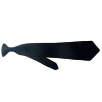 Zhaomeidaxi Mens Clip-On Gies Solid Color Clip-On Връзки Предварителни вратовръзки за униформи в офис, черно