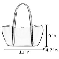 Avamo дамска чанта чанти раменни чанти отгоре дръжка тотална чанта pu кожена портмоне за портфейл за портфейл бяло бяло бяло
