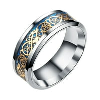 Бижута за женски пръстени Титаниев стоманен драконов пръстен със сребърен златен дракон от неръждаема стомана пръстен сладък пръстен Моден подарък за бижута за н?