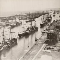 Суецки канал: Порт каза. - каза Нпорт, Египет, входът на Суецкия канал. Снимано C1894. Печат на плакат от