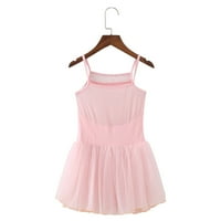 B91XZ Лятна рокля Малките момичета Зимни без ръкави дрехи Дрех детски костюм рокля Туту цветно розово, размер 5- години