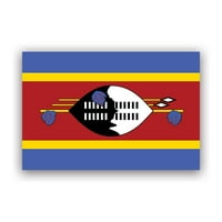 Стикер на знаме Swazi Decal - самозалепващ винил - устойчив на атмосферни влияния - направен в САЩ - Swaziland SWZ SZ