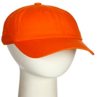 Основна основна обикновена шапка на татко памучна неструктурирана шапка Регулируема каишка - портокал