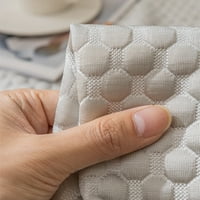 WASHRANP Неплъзгащ се еластичен диван капак, твърд цвят миещ се полиестер дебела тъкан L-образен секционен капак на мебели за мебели