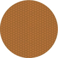 Ahgly Company Indoor Round шарени килими неоново оранжево, 3 'кръг