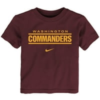 Малко дете Nike Burgundy Washington Commander Wordmark тениска