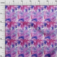 OneOone Cotton Poplin розови листа от плат и флорална текстура Куилинг консумативи за печат за шиене на широкия двор