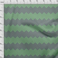 Oneoone Georgette Viscose Dusty Teal Green Fabric Chevron Geometric Dress Material Fabric Print Fabric от двора