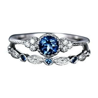 Пръстени за жени бижута Модна двойка Двойка диамантени пръстени Размер на пръстените на пръстени