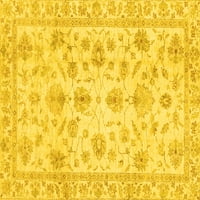 Ahgly Company Indoor Rectangle Oriental Yellow Traditional Area Rugs, 5 '8'