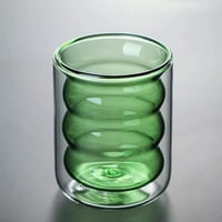Двойна стена стъкло двоен слой кафе чаша чаша чаши за пиене на изделия чай кафе коктейли многоцветно спирално стъкло