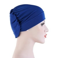 Areyc жени малък плътно цвят мек плетен нощен сън Beanie Bonnet Chemo Hat Cover