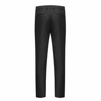 Odeerbi Мъжки салон панталони ежедневни бизнес костюми панталони тънък моден моден ежедневен празник официален печат направо панталони черно