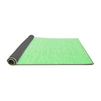Ahgly Company Indoor Rectangle Solid Emerald Green Modern Area Rugs, 2 '3'