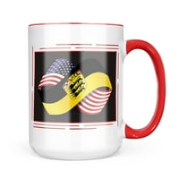 Neonblond Friendly Flags USA и BADEN-WUERTTEMBERG Регион Германия подарък за любители на чай за кафе