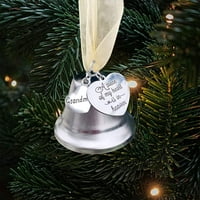 DIDO Коледа мемориал висящ звънец Angel Wing Link Silver Bell A от сърцето ми е в небето коледно дърво висулка за прозорец на вратата