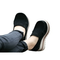 Ferndule Женска кожена платформа плъзгане на мокасини комфорт мокасини ниски топ ежедневни обувки