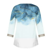 Auroural дамски върхове клирънс мода за жени летни v-образни елементи от щампа за принт на тениска блуза за тениска