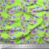 Soimoi памучен Poplin плат листа и пеперуда флорална отпечатана тъкан от широката двора