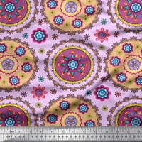 Soimoi копринена тъкан Флорална мандала отпечатана занаятчийска тъкан край двора