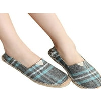 Gomelly Womens Canvas Loafers Espadrilles Flats Shoes Slip на ежедневни обувки Зелено 5