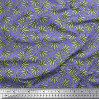 Soimoi памучен Poplin Fabric Fabric Cestnut Leaves Print Fabric по двор широк