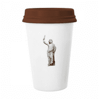 Идол статуя Гръм скулптура халба кафе пиене стъклен керамика Cerac Cup капак