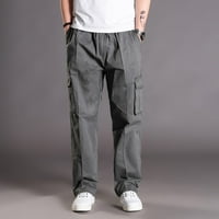 Xinqinghao мъже панталони ежедневни мъже ежедневни моди, свободни плюс размер на открито спортни панталони дълги панталони торбички зелени xxxxxxl