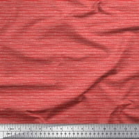 Soimoi Green Polyester Crepe Fabric Stripe Rund Drawn Print Fabric до двора