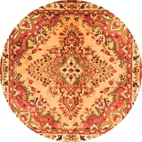 Ahgly Company Indoor Square Persian Orange Traditional Reave Rugs, 3 'квадрат