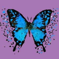 Butterfly Girls Black Graphic Tee - Дизайн от хора XL