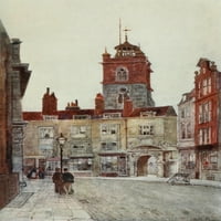 Пейзаж на печат на лондонския Сейнт Джайлс, Poster Print от Хърбърт Маршал
