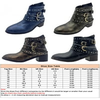 Gomelly Womens Office Disheable Mid Top Boots Boots шофиране против Slip Comfort Зимни обувки Черни 4.5