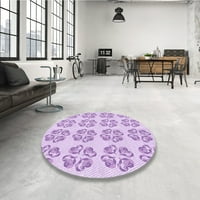 Ahgly Company Indoor Round Tyrian Purple Area Cured, 8 'Round