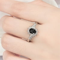 Женски пръстени женски пръстени Сребърен кристан пръстени Женски пръстени Лъскави пръстени за жени и мъже
