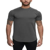 Мъже непринудени спортни ризи за спортна риза Топ Лятна фитнес атлетична тренировка за активно облекло суха форма на тениска camo compression pullover basic tee