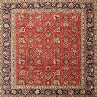 Ahgly Company вътрешен квадрат Традиционни кафяви персийски килими, 6 'квадрат