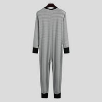Mrat Nightbowns for Women Striped Pajamas Възрастни меки бельо комплект за жени дълъг халат сатен халат за жени нощни дрехи Дълго ръкав за сън