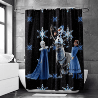 Замразена завеса за душ, голяма завеса за душ вода репелент за душ завеса за душ куки за душ завеса дете аксесоари за баня